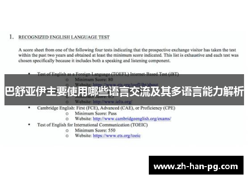 巴舒亚伊主要使用哪些语言交流及其多语言能力解析 巴舒亚伊主要使用哪些语言交流及其多语言能力解析