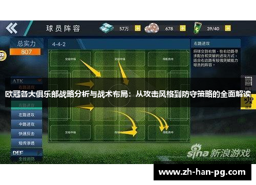 欧冠各大俱乐部战略分析与战术布局：从攻击风格到防守策略的全面解读