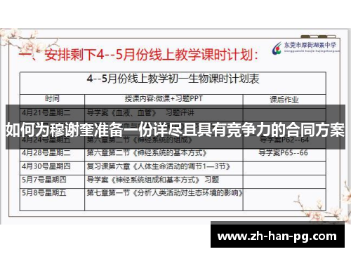 如何为穆谢奎准备一份详尽且具有竞争力的合同方案